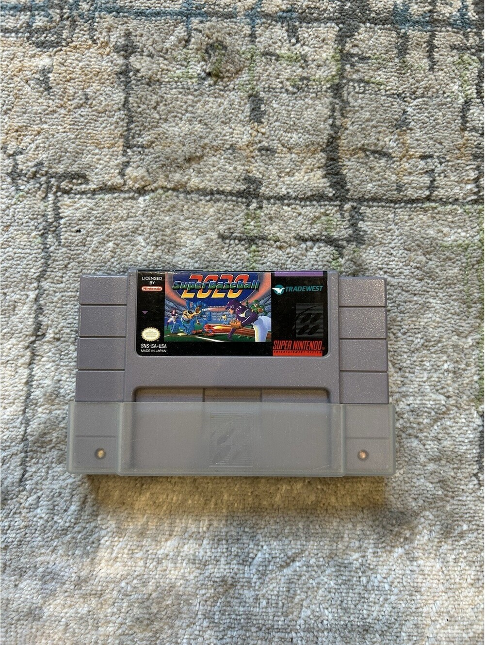 Super Baseball 2020 SNES Super Nintendo Cartridge Tested And Working